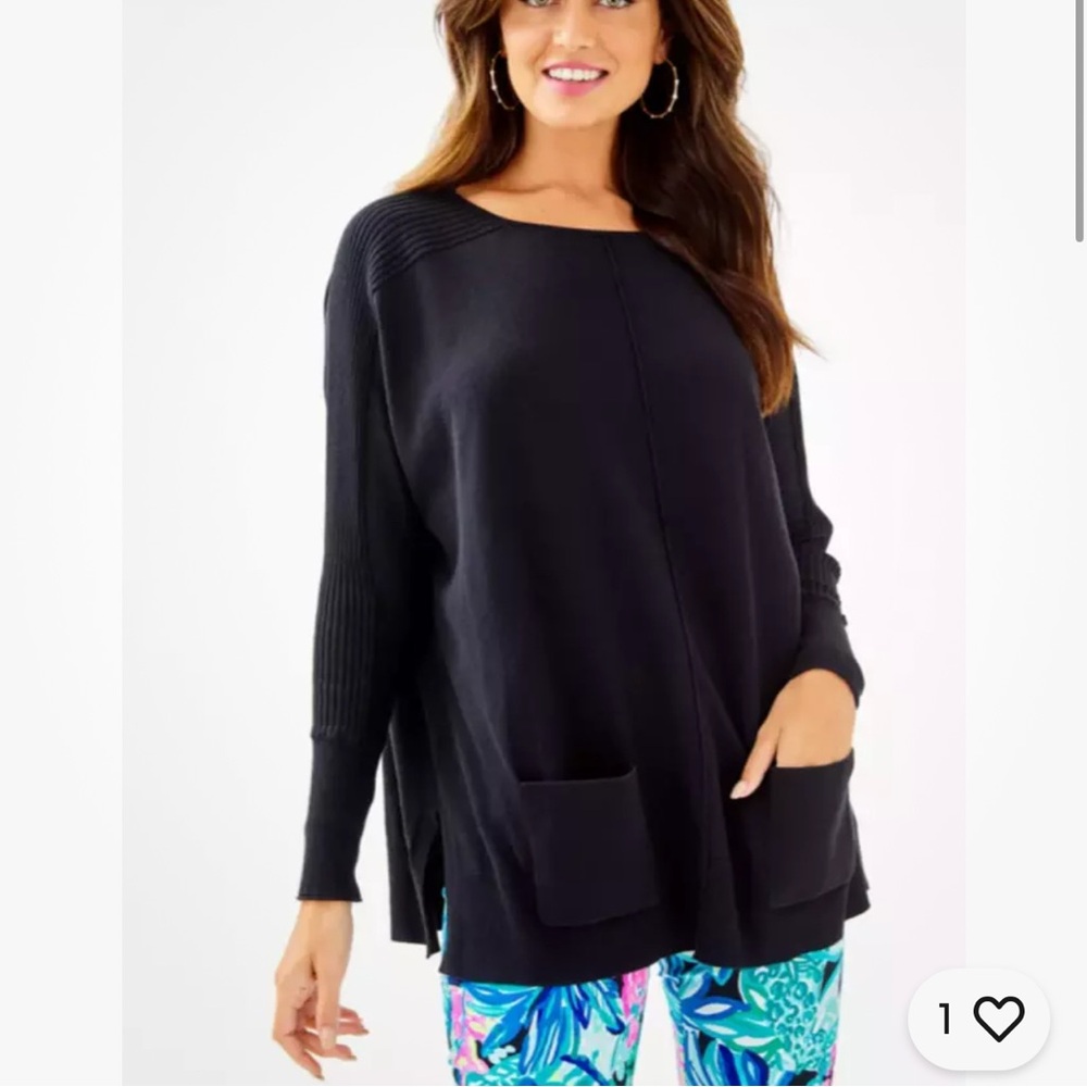 Lilly Pulitzer Joslyn Coolmax Sweater Size L Boatneck Dolman Fit – EUC